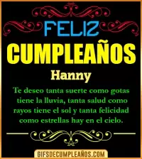 GIF Frases de Cumpleaños Hanny